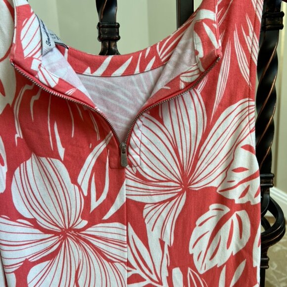 Tommy Bahama Women’s Mahana Beach Sheath Dress – Coral & White Floral – Size L - Picture 5 of 9